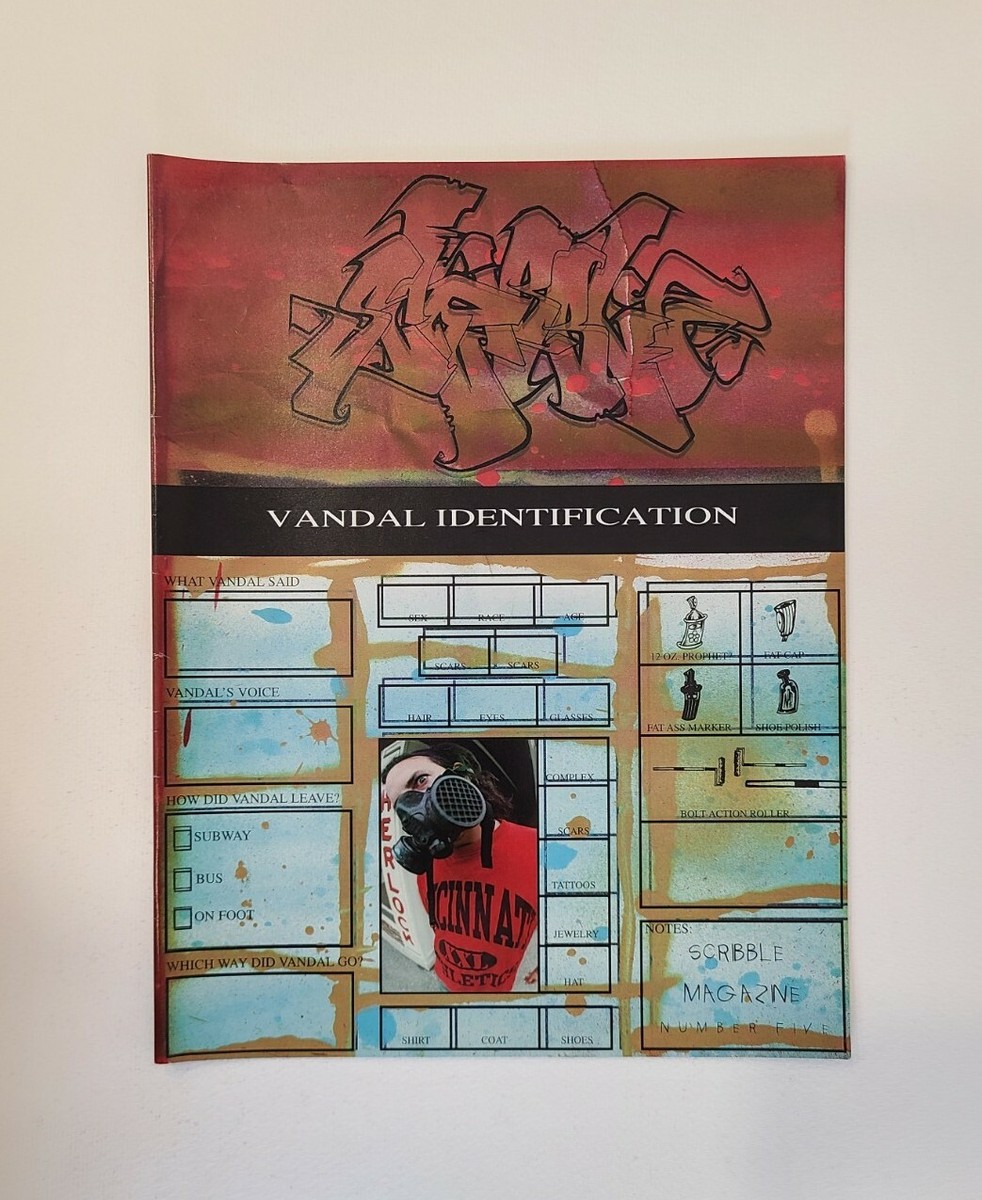Scribble Graffiti Art Magazine Issue #5 Vandal identification kaws
