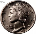 1927 Mercury Dime ~ Borderline Uncirculated AU++ ~ 90% Silver — photo 1