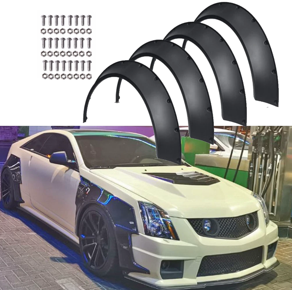 For Cadillac CTS V 2008 2015 4pcs Fender Flares Wheel Arches Extra