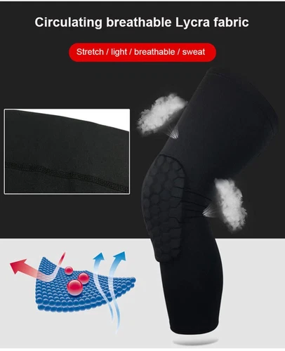 Calze a compressione manica lunga supporto gambe ginocchiere sport antidolorifico donna uomo - Foto 7 di 18