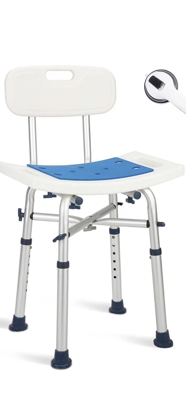Niumelii Adjustable Shower Chair 500 Lb Anti Slip eBay
