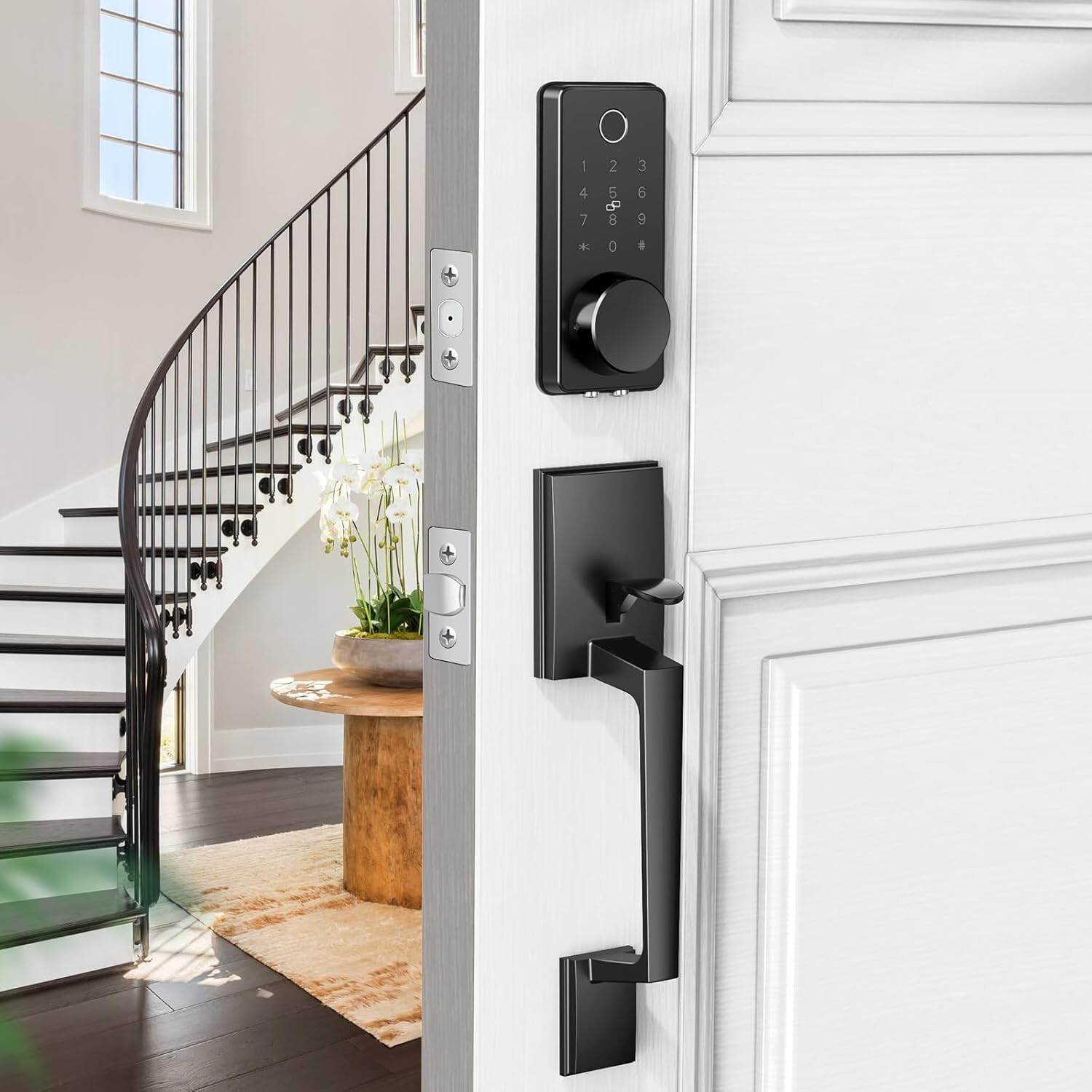 Smart Fingerprint Door Lock – Keyless Entry with App Control & Deadbolt (Model 927)-image