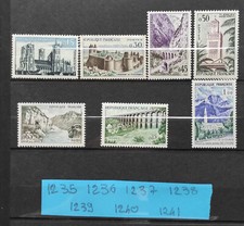 serie timbres france neufs** année 1960 n° 1235 1236 1237 1238 1239 1240 1241
