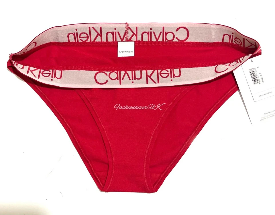Ropa interior auténtica para mujer Calvin Klein estructura moderna _roja precio de venta sugerido por el fabricante £30 Foto 2 de 4
