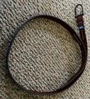 Sperry Top-sider Women’s Hunter Green Navy Plaid Tan Leather Skinny Belt Size L — photo 4