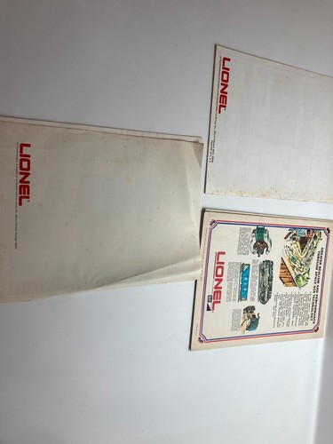 Lotto Poster Ephemera Catalogo Treno Lionel anni 70 Pieghevole - Foto 7 di 18