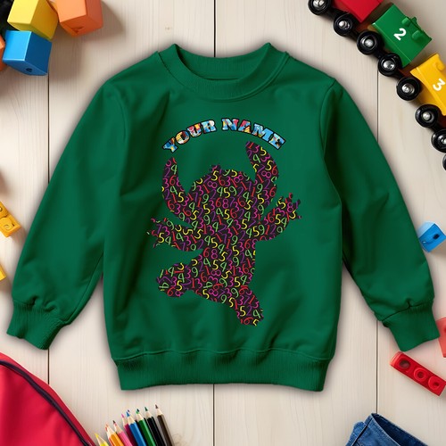 Personalised Boys and Girls Playful Number Day Ideas Jumper Sweatshirt #ND - Picture 14 of 25