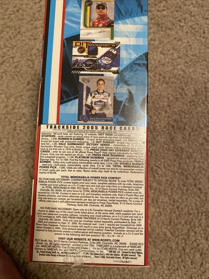 2005 press pass Trackside 2005 Nascar Racing Blaster Box 7 Packs Factory Sealed - Image 4 of 4