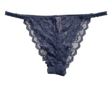 Victoria's Secret Cheeky Panty Blue High Leg String Lace XL