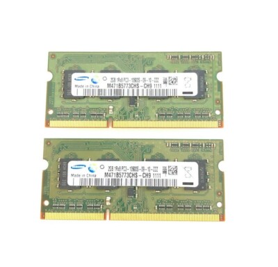 Samsung 2x2GB 4GB DDR3 M471B5773 SO-DIMM 1Rx8 PC3 10600S RAM Laptop 204 Pin