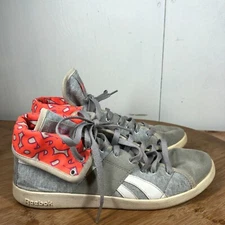 Reebok Shoes Womens 8.5 Classics Gray Fold Over Sneakers Casual Lifestyle Mid