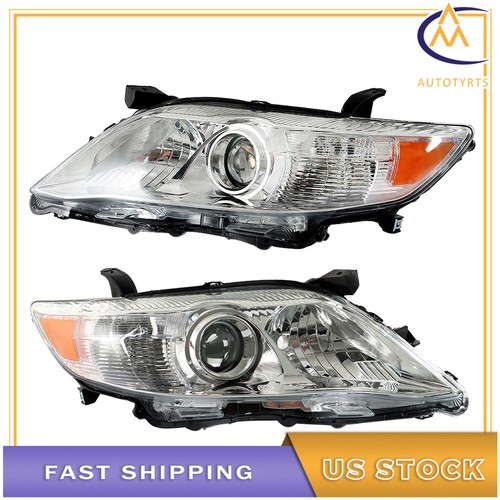 Par de faros halógenos cromados para Toyota Camry LE SE XLE 2010-2011 - Imagen 3 de 11
