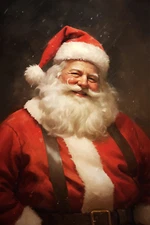 SANTA CLAUS CHRISTMAS HOLIDAY STRETCHED CANVAS PRINT WALL ART READY TO HANG CA5