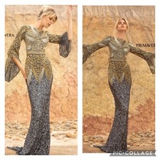 NWT PRIMAVERA COUTURE 3680 EMBLISHED BELL SLEEVE ALL SIZES MASRP 598