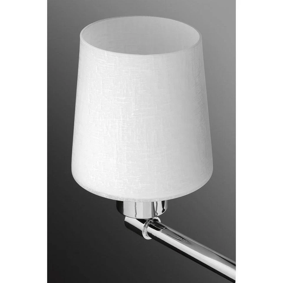 Progress Lighting Glance Chrome Etched White Linen Glass Bath Vanity Light - Image 3 of 4