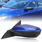 Left Driver Blue Side Door View Mirror W/Heated For Honda Civic 2016-2020 5 Pin