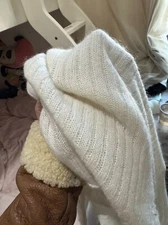 Women's Mohair Blended Pullover Fluffy Fuzzy Turtleneck Jumper Soft Sweater