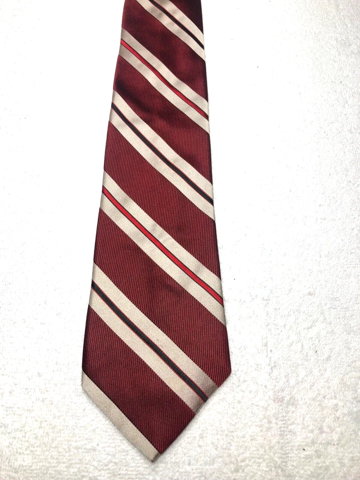 EXPRESS MENS TIE RED WITH RED WHITE STRIPES 3.75 X 61 - Image 2 of 4