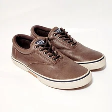 Sperry Top-Sider Casual Brown Leather Sneakers Loafers STS22948 Men's 9.5US 42.5