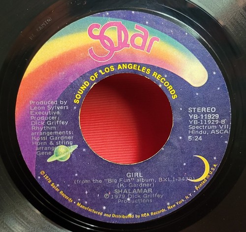 Shalamar - Right in the Socket - Girl - 1978 Solar - 45 RPM - Vinyl Record - Picture 2 of 4