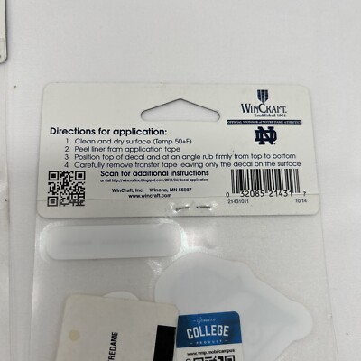 NCAA Notre Dame Aufkleber (2er Set) – Perfekt Geschnitten, 4x4 Zoll, Offiziell Lizenziert