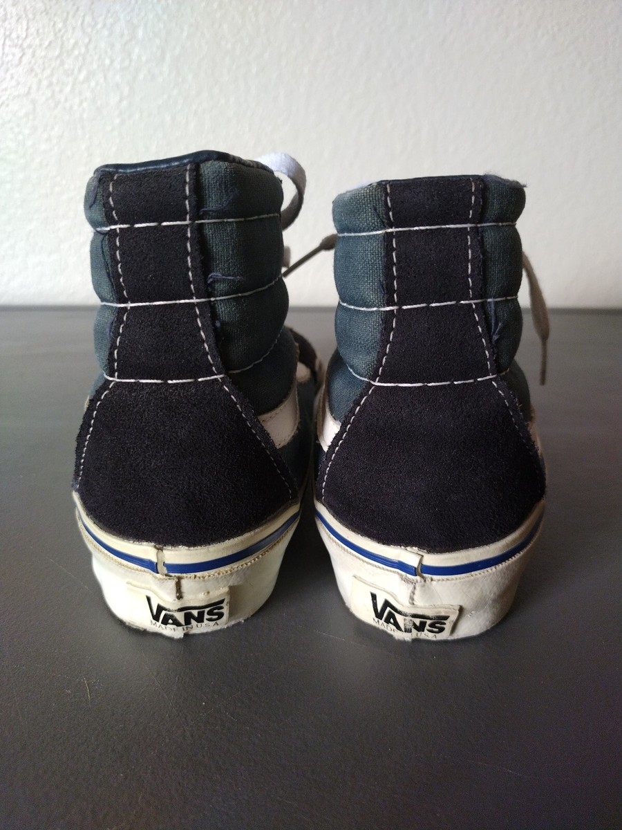 90s Vintage VANS　SK8-HI made in USA Vintage Vans Sk8-Hi, Made In USA,Size 4 Boys, I Bought Them
