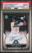 2023 Bowman Chrome Draft Jonny Farmelo Auto PSA Gem Mint 10