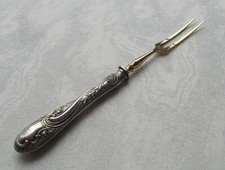 *RAR* Stilvolle gro&szlig;e Fleischgabel Aufschnittgabel in Rokoko Stil in 800 Silber