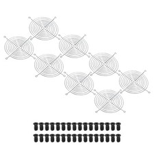 140mm Fan Finger Grill, 8 Pack Metal Grill Protector Guard with Screw, Silver