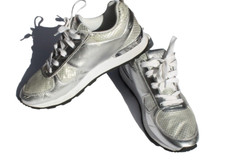 ZARA  WOMAN DAMENSCHUHE WOMAN SHOES SNEAKER SHOES CHAUSSURES SILBER 37 #21-4#