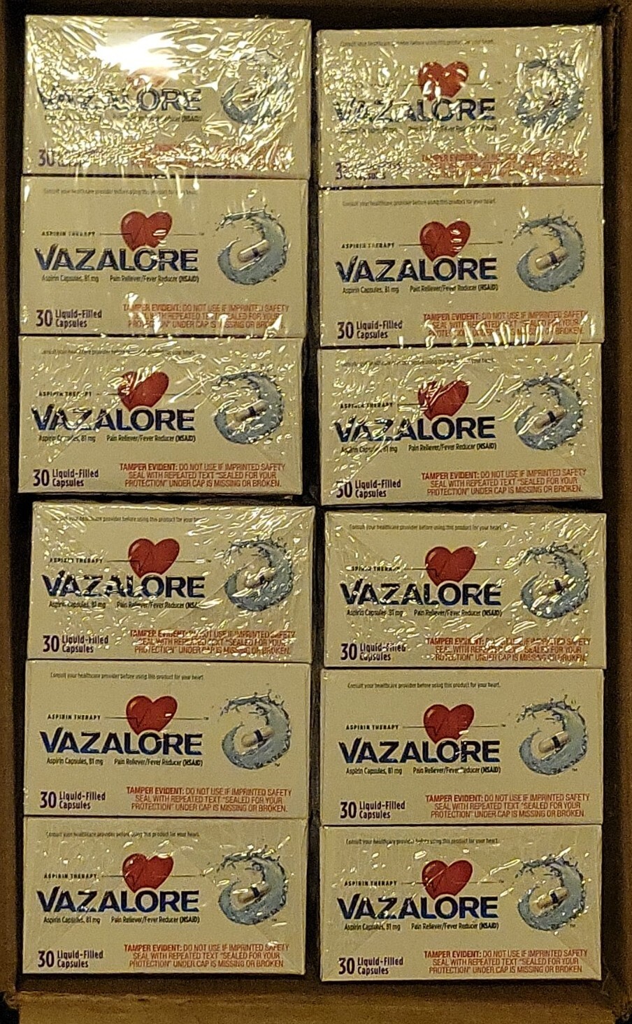 VAZALORE™ Aspirin 81mg for Adults Low Dose Aspirin Heart Therapy 30