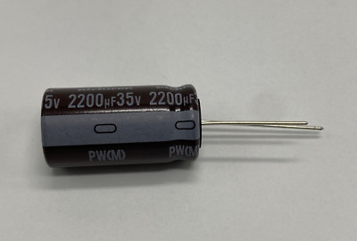 Nichicon PW series UPW1V222MHD electrolytic capacitor 2200uf/35V