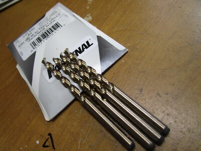 #4 Cobalt 135° Split Point Gold Finish Jobber Drill QTY 4
