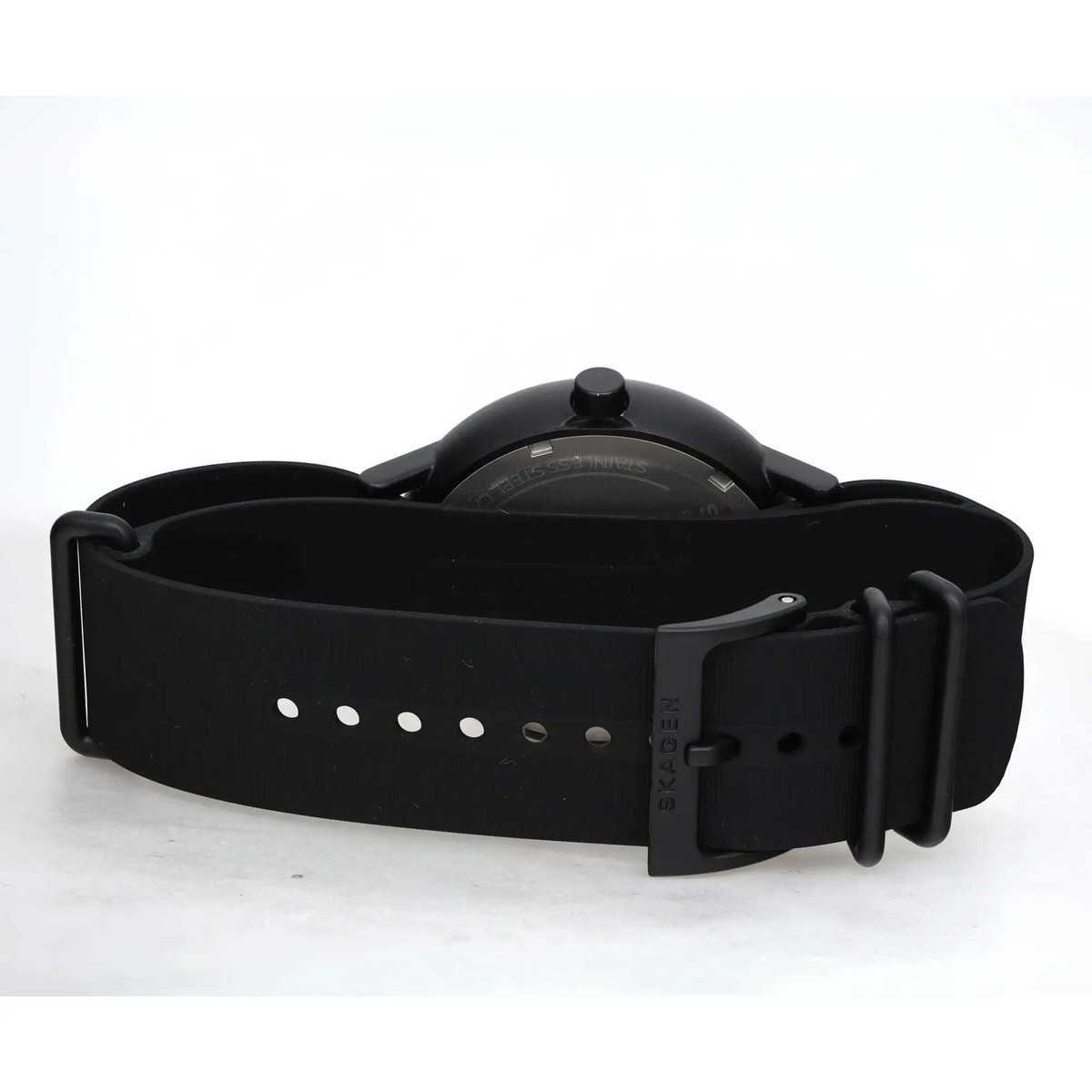 Skagen Signatur Field 42mm Black Dial Silicone Mens Watch