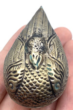 Cambodian Bird Betel Nut Box Silver Repousse Antique
