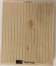 Stampin Up Simple Stripes Background Wood Mounted Rubber Stamp 2004