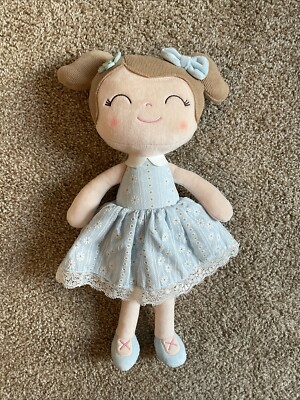 Plush Doll Gloveleya Bright Star Consulting Lovey 16'' Blue Cloth White Daisy