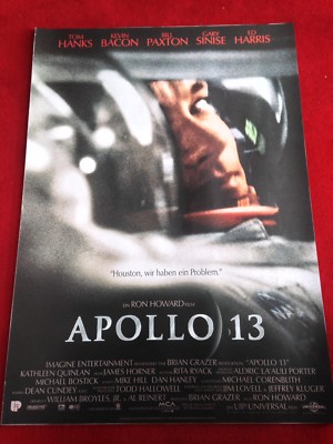 Apollo 13 Kinoplakat Poster A1, Tom Hanks, Kevin Bacon, Paxton, Sinise, Harris