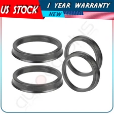 pcs of 4 ID-57.1 mm to OD-66.6 mm Black Wheel Hub Centric Rings plastic