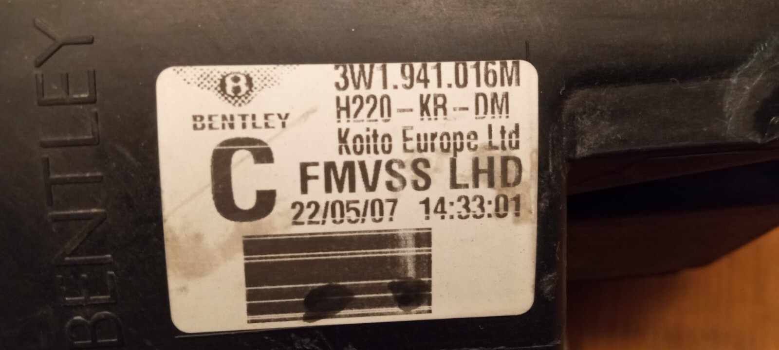 Bentley OEM 2005-12 Continental Right Xenon Headlight H220KRDM Used see images