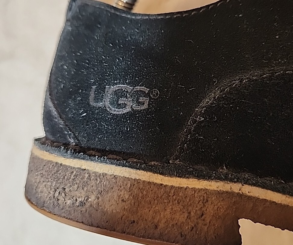 SAOLA Scarpe UGG scamosciate Oxford comode pelle di pecora foderate chaucer 3269 stringate nere uomo 9