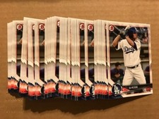 Lot (80) D.J. PETERS Dodgers DJ 2018 Bowman Baseball paper base prospect cards