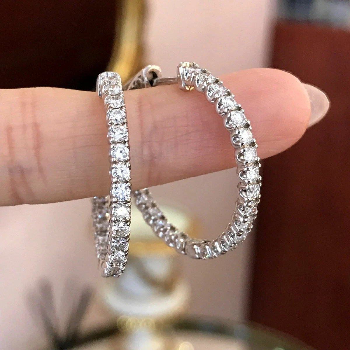 Orecchini Punti Luce Diamanti Naturali 0.50 carati E-VVS2 - Scermino