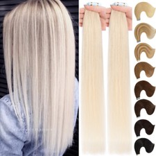 Invisible Tape in Remy Weft 100 Human Hair Thick Full Head Extensions 8A 150g