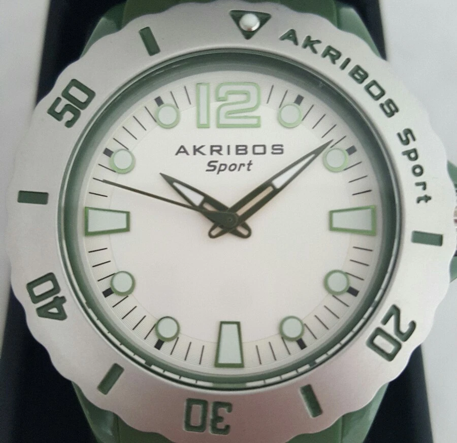 Reloj deportivo de cuarzo unisex Akribos XXIV AK536GN 43 mm en VERDE *NUEVO+ENVÍO GRATUITO* Foto 3 de 4