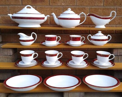 SPODE BORDEAUX TEIL SPEISESERVICE AUSWAHL - Y8594.