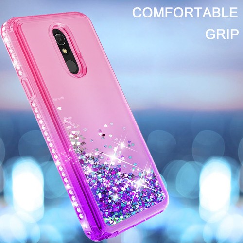For LG Stylo 5/5 Plus Liquid Dynamic Glitter Bling Cover Case + Screen Protector - Picture 15 of 35
