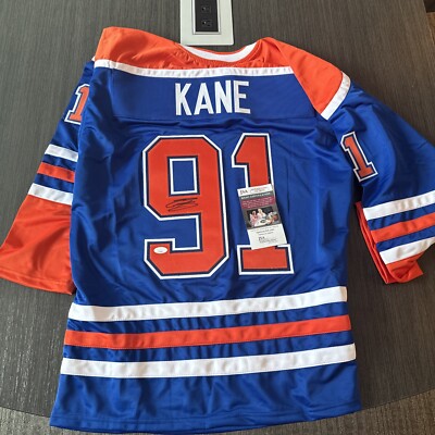 EVANDER KANE signed OILERS jersey JSA COA SIZE XL