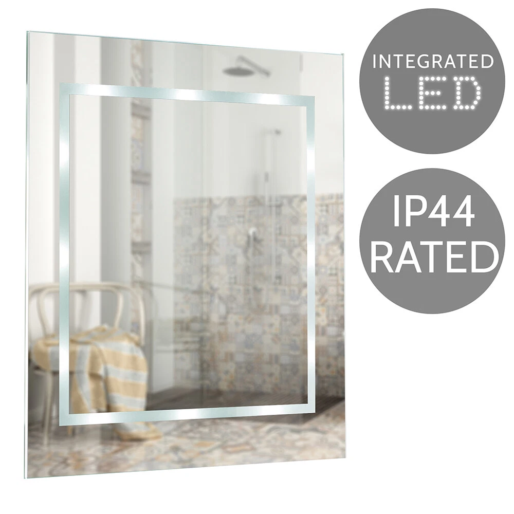 Bathroom mirror with sales battery operated lights
