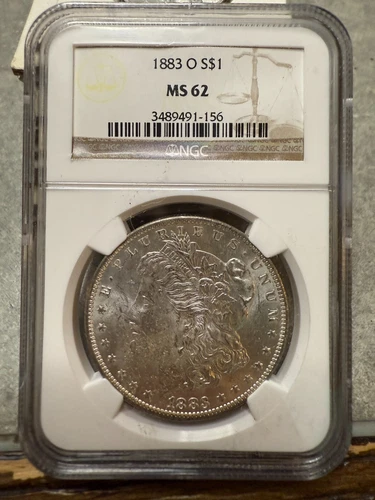 1883 O NGC MS62 Morgan Silver Dollar $1 US Mint Coin 1883-O MS-62 ME7269